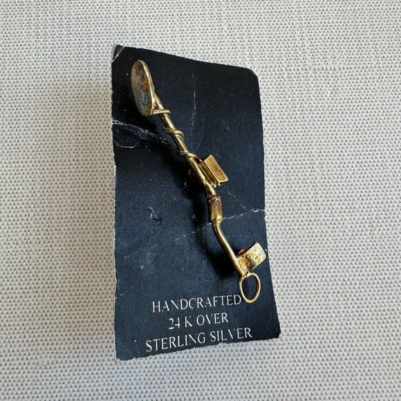 Gold Over Silver Metal Detector Pin - Picture 7 of 9